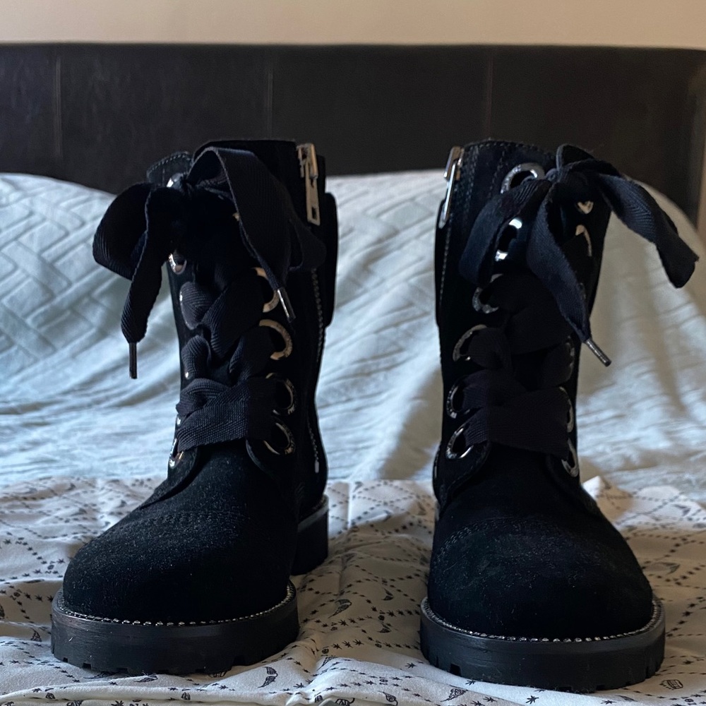Zadig & Voltaire Black Joe Combat Boots Sz 38/US 8